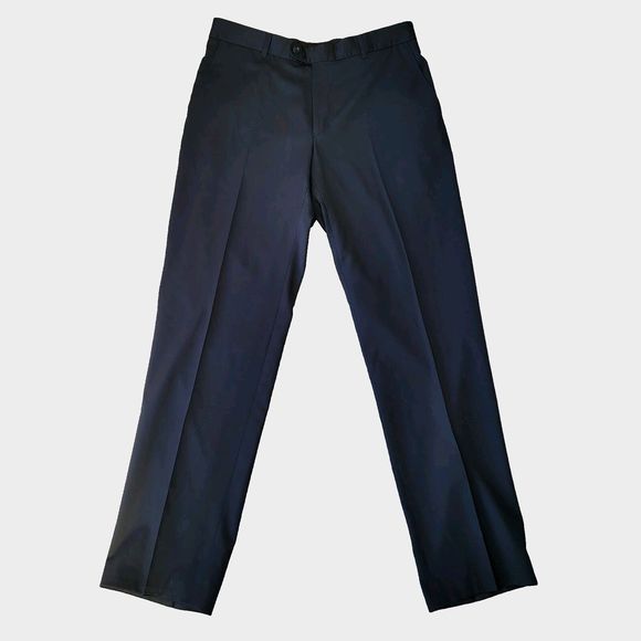 Lanificio F.LLI CERRUTI Dal 1881 Italian WOOL/VISCOSE Black Dress Pants 42R - Picture 1 of 8